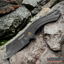 7.5" Cleaver Pocket Knife Camping Knife EDC Stainless Steel Folding Knife