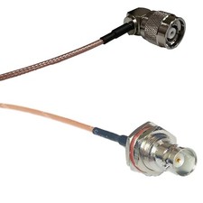 RG316 RP-TNC Male Angle to BNC FEMALE BIG BULKHEAD RF Cable Rapid-SHIP LOT
