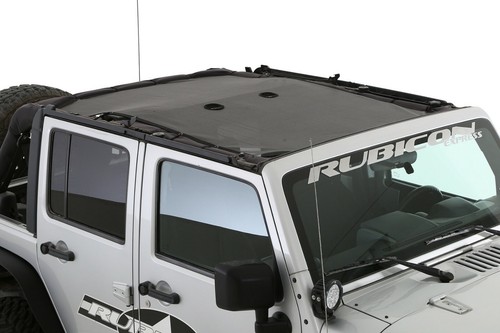 Smittybilt Cloak Extended Mesh Top For 07-18 Jeep Wrangler JK 4 Door 95500 Black - Picture 2 of 5