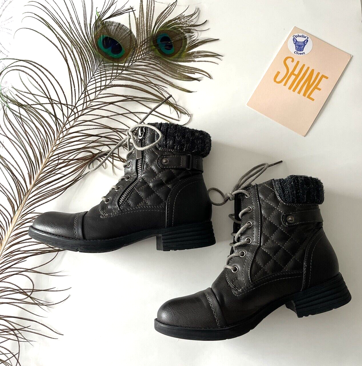 STO Brand new Women's Combat Boots Lace up Ankle Size