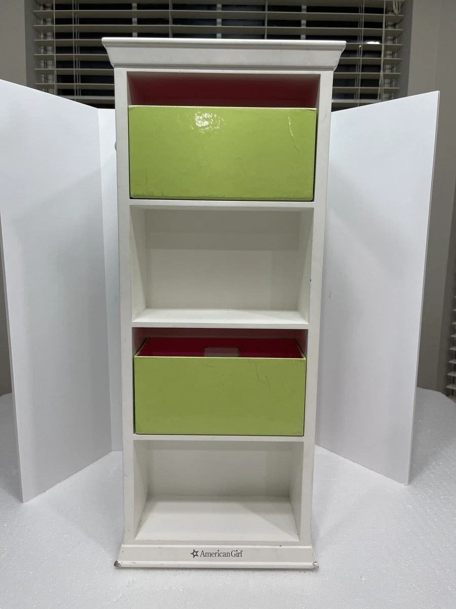 American Girl Doll Storage Tower 4 sided Hooks Mirror Doll Storage