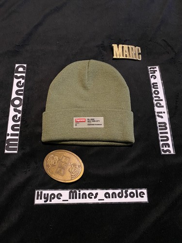 NWT Supreme Clear Label Beanie - Olive 