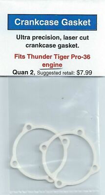 Thunder Tiger Pro-36 Crankcase Gasket 2 Pack NIP
