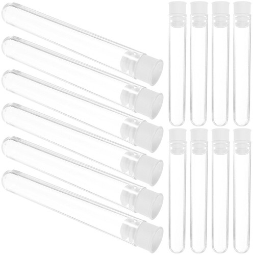 50 Pcs Plastic Test Tube Child Small Tubes for Children Clear with Lids - 第 4/12 張圖片