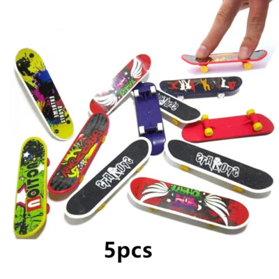 5pcs Mini Pack Finger Board Tech Skateboard Deck Truck Toy Gift Kids Children