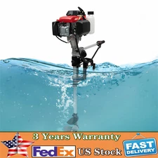4 Stroke HANGKAI Outboard Motor Fishing Boat Gasoline Kayak Engine Air Cooling