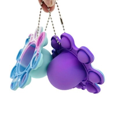  4 Reversible Double Sided Octopus Popping Bubble Toy 