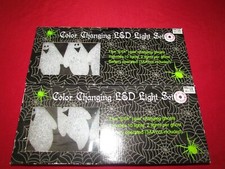 HALLOWEEN GHOST LIGHTS LIGHT SET NEW NIB INDOOR OUTDOOR LED BLINKING 10 STRING