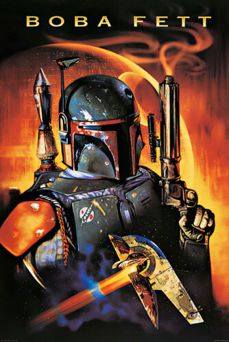 Star Wars - Movie Poster / Print (Boba Fett & Death Star) (Size: 24" X 36")
