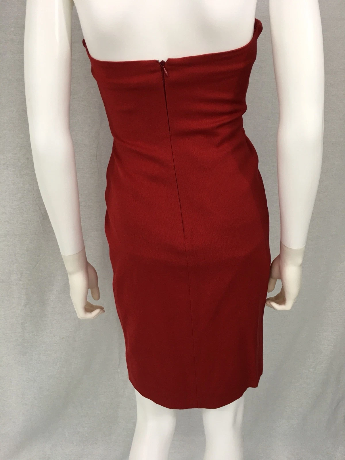 DSQUARED2 Abito rosso senza spalline quadrato D taglia zero 0