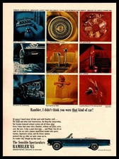 1965 AMC American Rambler Amabassador 990 Convertible V-8 Engine 270 HP Print Ad