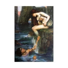 John William Waterhouse The Siren Old Master Framed Wall Art Print