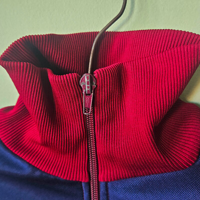 vintage Adidas track jacket West Germany stripes cherry red men's
