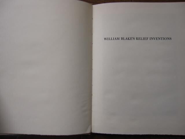 William Blake's relief inventions limited to 365 copies From Japan used William Blake's relief inventions limited to 365 copies From Japan used