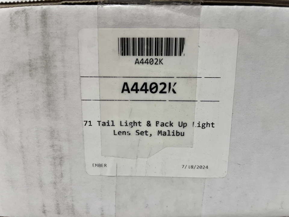 Комплект линз для задних и задних фонарей A4402K 1971 Chevy Chevelle & Malibu детали отделки - Изображение 3 из 3