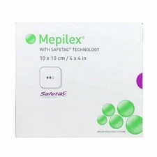 Mepilex Silicone Foam Dressing 4x4 (5 Per Box) Ref 294199 Exp 07/2027