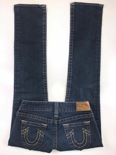 True Religion Straight Leg Dark Wash Low Rise Jeans 27. 27x34 - Picture 5 of 5