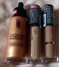 Black Radiance Fair Light Medium Concealer Gold Dust Liquid Highlighter Lot