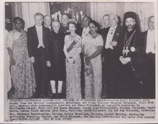Queen Elizabeth with Prime Ministers at Buckingham Palace - Press Photo 1961