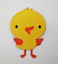 Cute Animal Chick Paper Die Cut Scrapbook Embellishment