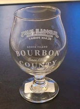 New Rare Goose Island Bourbon County Stout Beer Glass Jungle Jim's Black Friday 