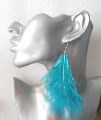 Sexy Fluffy Marabou Feather Earrings 4-6