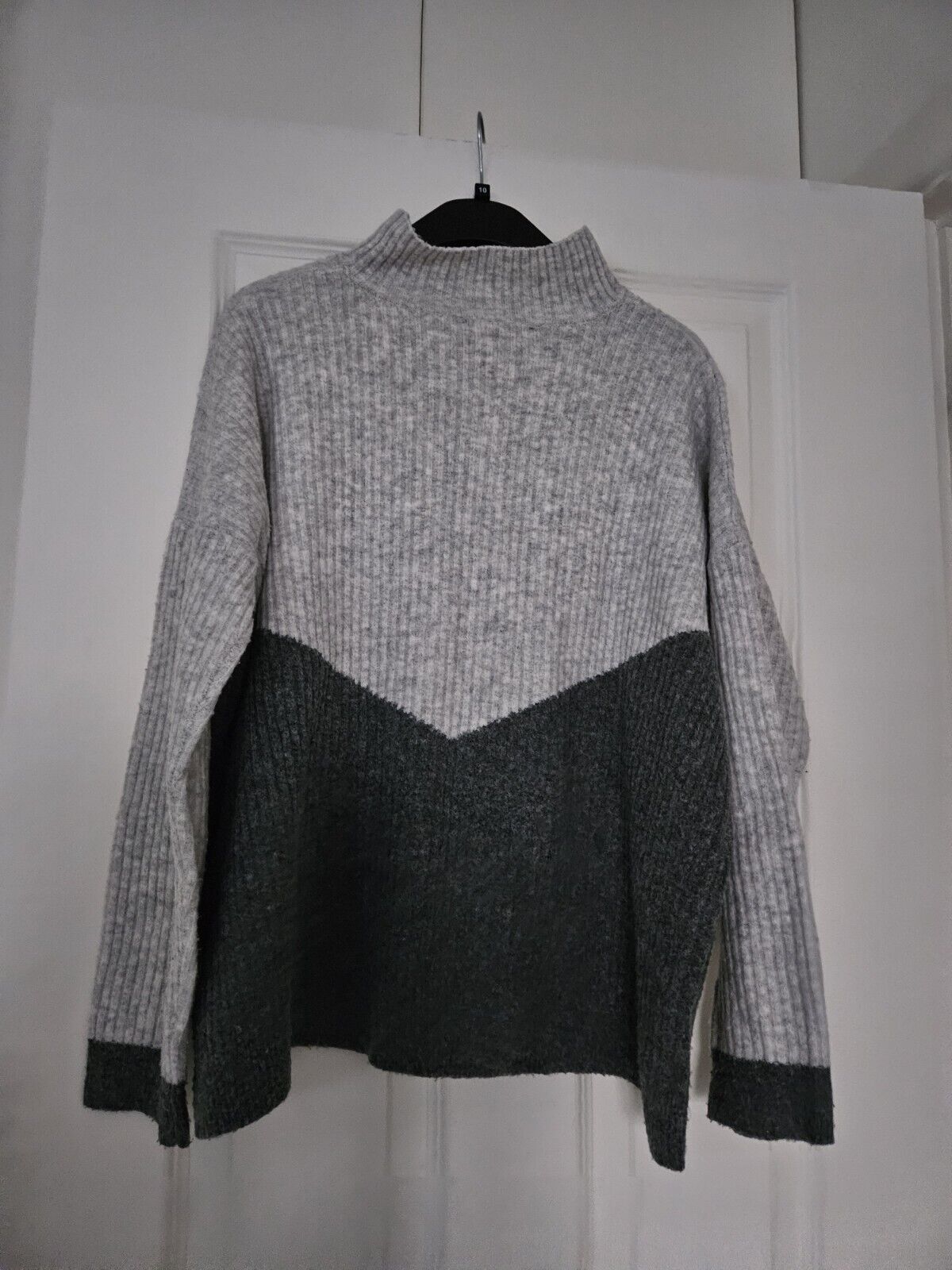 New Ladies M&S Collection Thick Knit Grey Jumper Top Size M / 12 | eBay