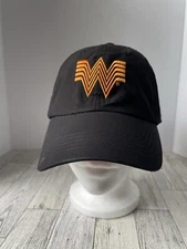 Whataburger Restaurant Employee Baseball Cap Strap Back Hat Black Logo OFSA
