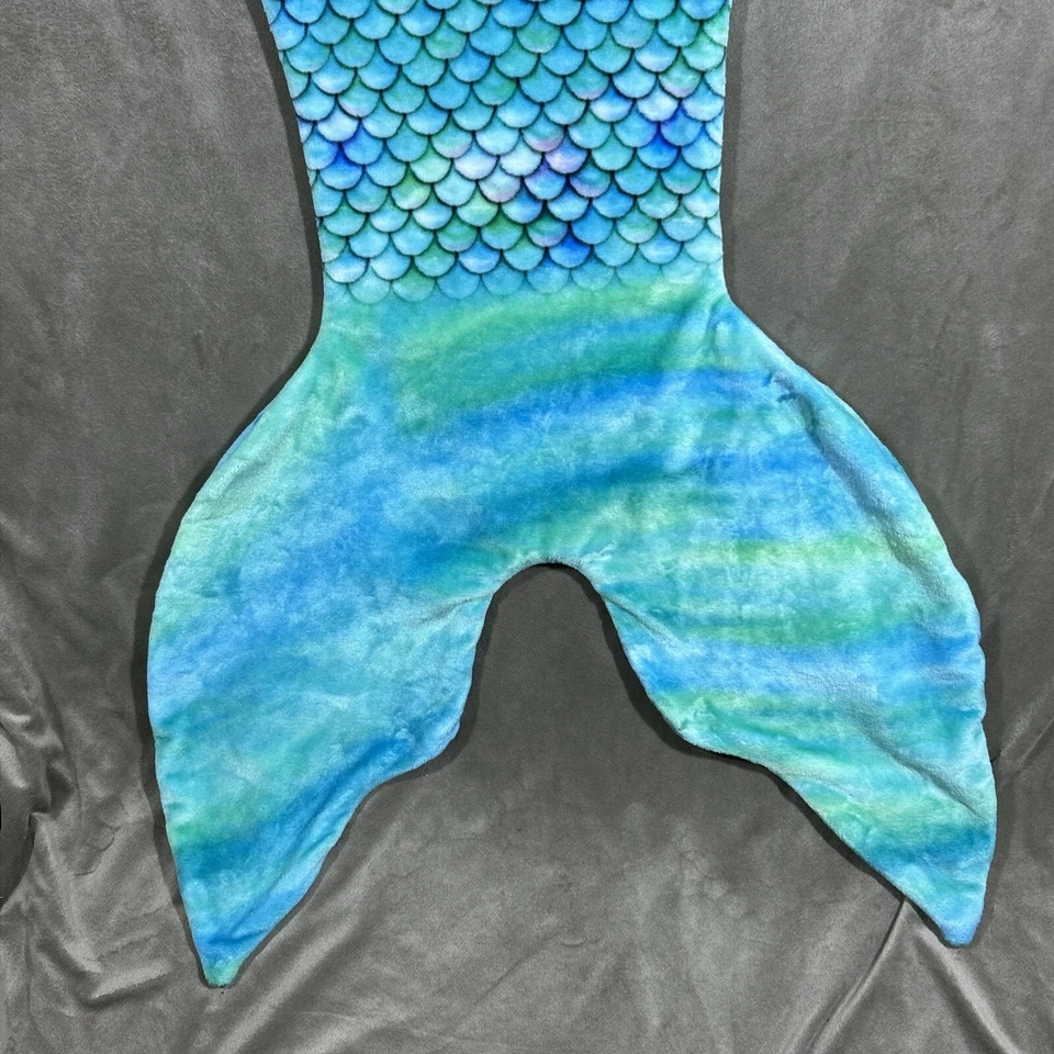 Mermaid Tail Throw Blanket Sleeping Bag Turquoise Comfy Tails Make Believe Play - Image 4 of 4