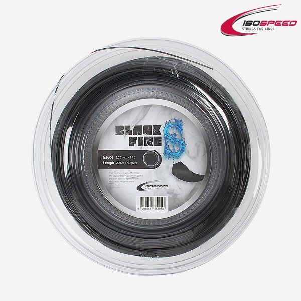 ISOSPEED Black Fire S 125mm 200m Tennis String Racquet Racket String Black NWT 32190₽