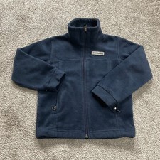 Columbia Fleece Jacket Kids Girls XXS Blue Full Zip High Neck Outdoor School