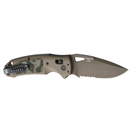 Hogue Sig Sauer K320 AXG Scorpion 3.5" Drop Point Blade Pocket Knife, FDE #36378