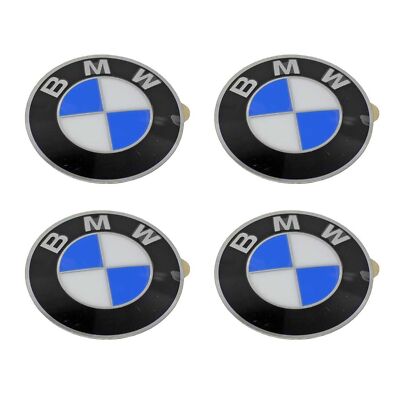 Genuine Set Emblem 64.5mm For Wheel Center Caps For BMW E46 E60 E92