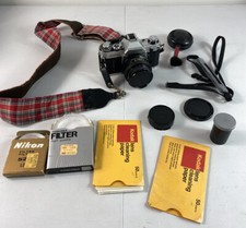 Canon AE-1 35mm SLR Film Camera with Canon 50mm f/1.8 FD Lens Bundle WORKING