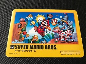 Super Mario Bros Famicom History Book Sealdass Sticker Japanese NINTENDO Rare