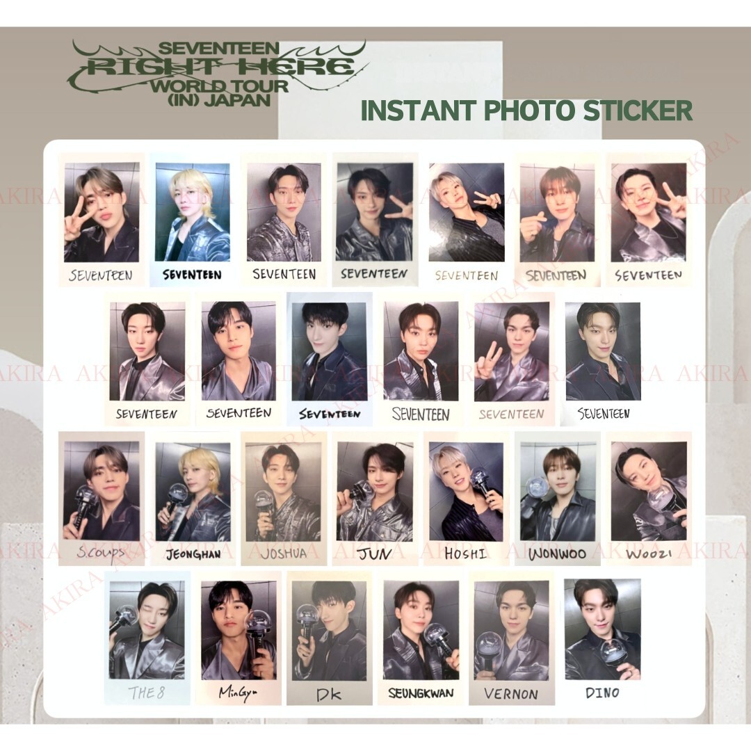 SEVENTEEN WORLD TOUR RIGHT HERE (IN) JAPAN INSTANT PHOTO SEVENTEEN WORLD TOUR RIGHT HERE (IN) JAPAN INSTANT PHOTO