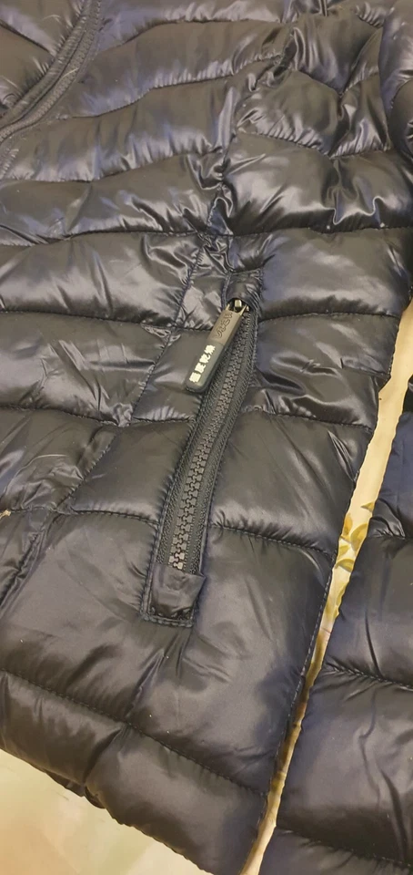 XL fuji Slick Jacket Womens Superdry Chevron Hood Jacket Hooded Coat Navy Bnwt - Image 3 of 4