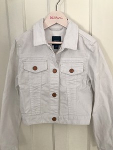 gap white denim jacket