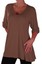 Womens-Fashion-3-4-Sleeve-V-Neck-Plain-Long-Casual-Plus-Size-Blouse-Tunic-Top
