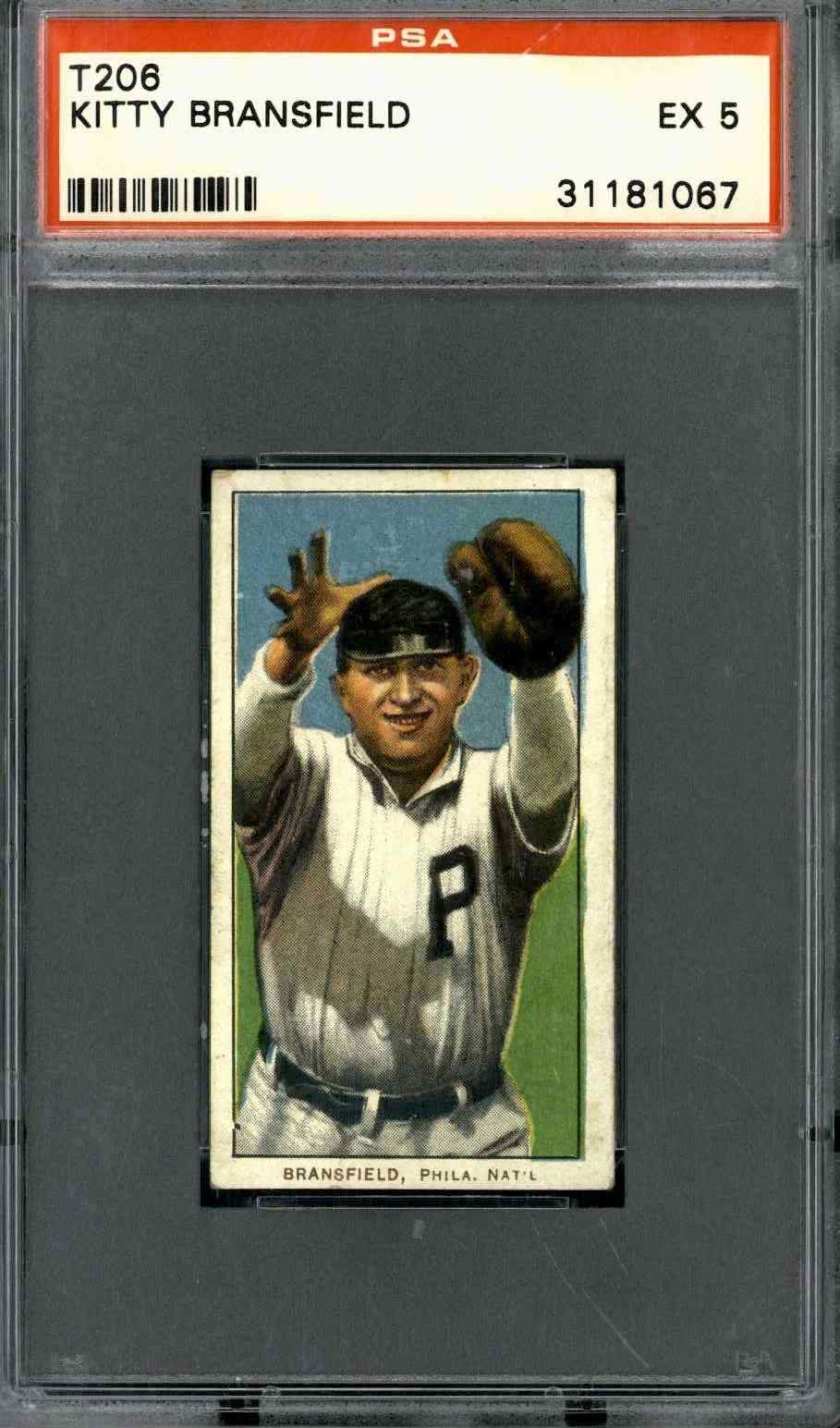 1909 T206 Kitty Bransfield - PSA 5