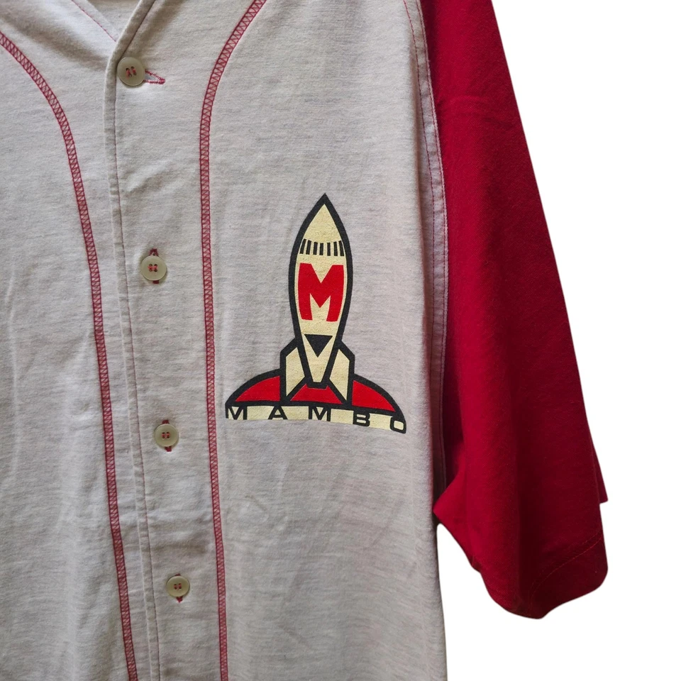 Mambo Loud Shirt Vintage Baseball Jersey Button Up Mens Size XL Rare 90s Y2K Aus - image 3 of 4