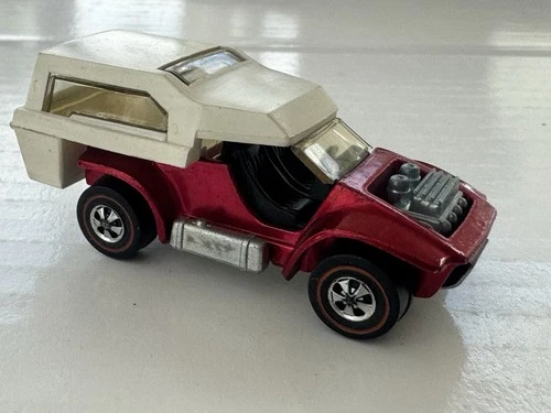 Vintage Hot Wheels Redline ROSE POWER PAD w/White Camper EXCELLENT CONDITION!!!