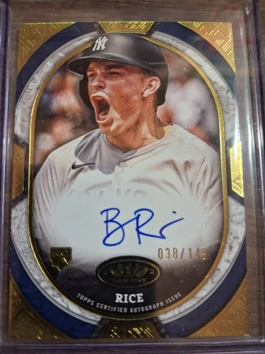 BEN RICE 2025 Topps Tier One Tier One Shots Rookie Auto RC#TOS-BR Gold SP#D/149