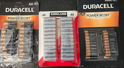 Duracell Kirkland Coppertop Alkaline AA & AAA Batteries - 120 count - EXP 2036