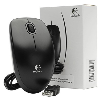 Logitech M100R USB Optical Mouse für PC & Laptop   Büro NEU