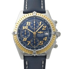 BREITLING Chronomat D13350 Blue Case Size 40 x 40 mm Men's Used Watch #4107