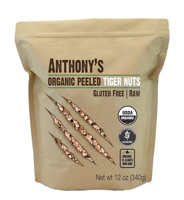 Anthony's Organic Peeled Tiger Nuts, 12 oz, Raw, Gluten 12 Ounce (Pack of 1)