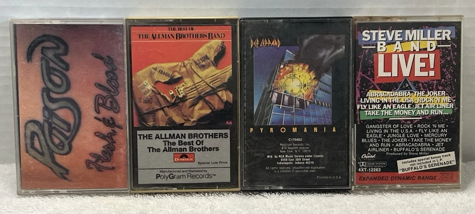 Classic Rock Music Cassette Tapes Lot/22 Titles/Artists/READ 1970s-1980s Rock - Image 3 of 4