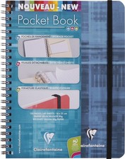 Clairefontaine Wirebound Notebook - Ruled w/ elastic closure 60 sheets - 6 x 8