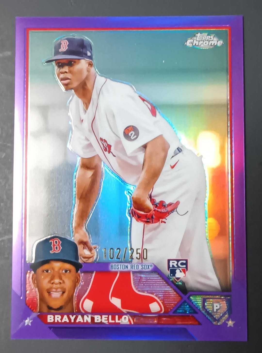 2023 Topps Chrome #57 Brayan Bello Purple Refractors #102/250